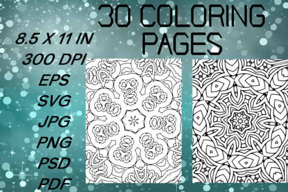 30 Coloring Pages: Graphics for Branding
