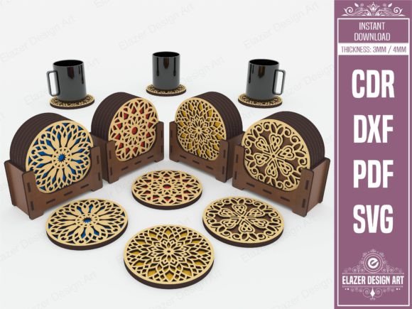 4 Decorative Pattern Boxed Coasters: A Designer's Review