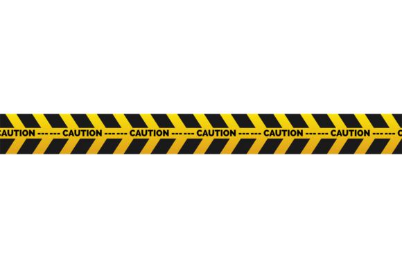 Caution Yellow Tape Graphics for Decorative Elements