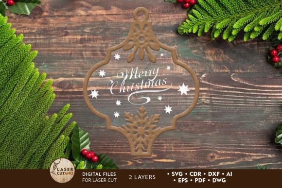 Christmas Ornament Multilayer Decoration for Laser Cutting
