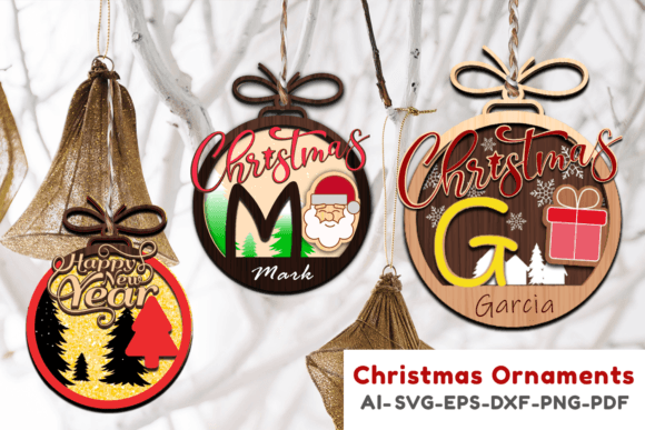 Christmas Tree Toys SVG for Laser Cutting & Winter Amp