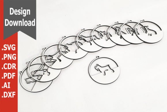 Dog Silhouette Pendants for Laser Cutting Celebrations