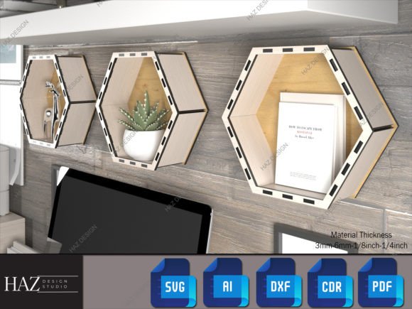 Hexagon Shelves Wall Hanging Honeycomb Laser Cutting Review