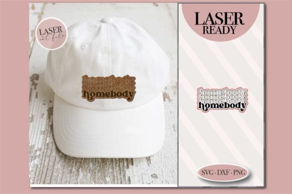 Homebody Leather Patch SVG for Laser Cutting