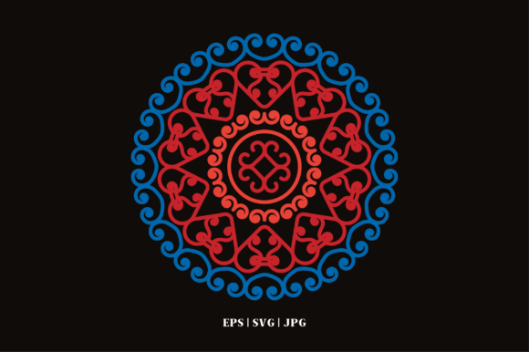 Mandala Oriental Pattern SVG, EPS, JPG Graphics