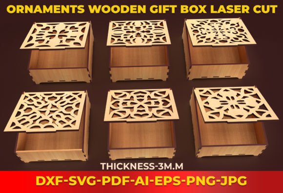Ornaments Wooden Gift Box Laser Cut 20 Review