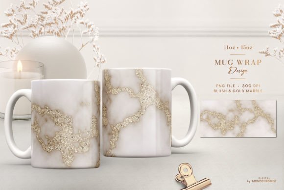 Review: Mug Sublimation Blush Gold Marble
