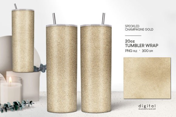 Tumbler Wrap Sublimation Gold Speckles Graphics